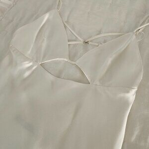 Zara white silk dress